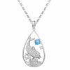 Silver Pendant - Dolphin Larimar