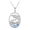 Silver Pendant - Dolphin Larimar