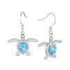 Silver Earrings - Turtle Larimar