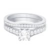 Ring – Bridal Set 0.95 ctw diamonds in 14k white gold