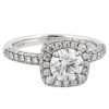 Ring Engagement - Euphoria Pave 0.99 ctw Hearts On Fire Diamonds in 18K White Gold