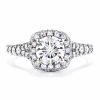 Ring Engagement - Acclaim Ring 1.15 ctw Hearts On Fire Diamonds in 18K White Gold