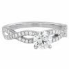 Ring Engagement - Destiny Twist 0.83 ctw Hearts On Fire Diamonds in 18K White Gold