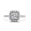 Ring Engagement - Transcend Dream 0.94 ctw Hearts On Fire Diamonds in 18K White Gold