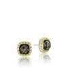 Earrings Studs - Tacori Rutilated Quartz & Black Onyx Diamond