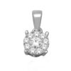 Pendant - Halo Round 1.00 ctw diamonds in 14K White Gold