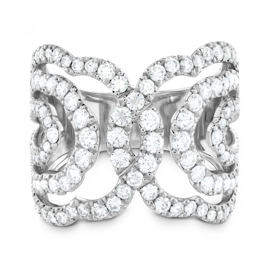 Ring – Lorelei Interlocking 1.80 ctw. Hearts On Fire Diamonds in 18K White Gold