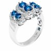 Ring Past Present Future - Blue Diamonds 1.36 ctw, White Diamonds 0.45 ctw