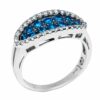 Ring Blossom - Blue Diamonds 0.60 ctw, White Diamonds 0.33 ctw