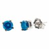 Earring Solitaire - Blue Diamonds 0.60 ctw