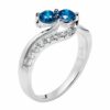 Ring Toi et Moi - Blue Diamonds 0.54 ctw, White Diamonds 0.30 ctw