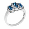 Ring Past Present Future Petit - Blue Diamonds 0.52 ctw, White Diamonds 0.14 ctw