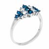 Ring Pyramid - Blue Diamonds 0.52 ctw, White Diamonds 0.33 ctw