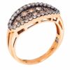 Ring Blossom - Brown Diamonds 0.60 ctw, White Diamonds 0.33 ctw