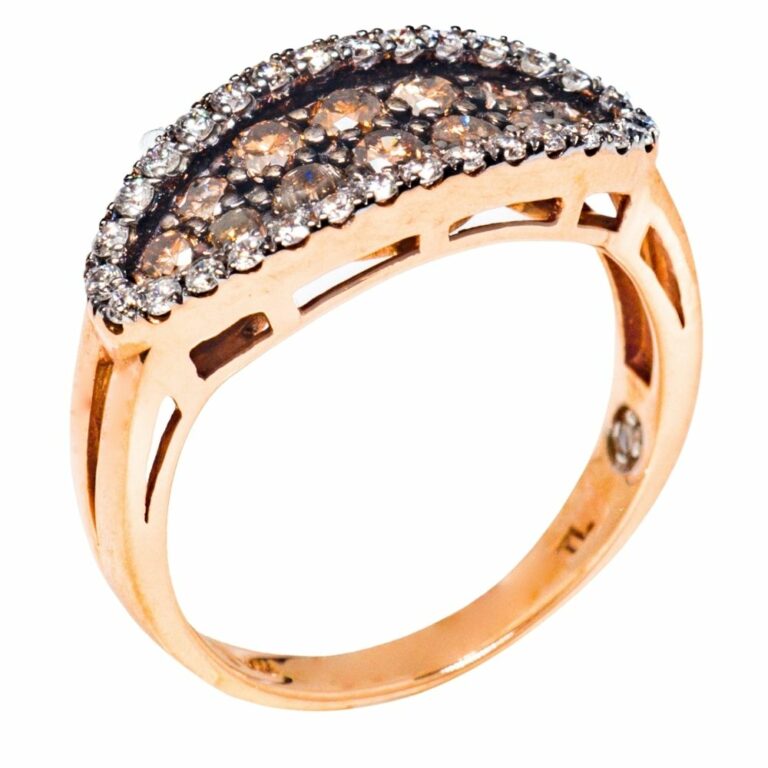 Ring Blossom - Brown Diamonds 0.60 ctw, White Diamonds 0.33 ctw 1