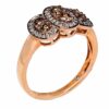 Ring Past Present Future Petit - Brown Diamonds 0.54 ctw, White Diamonds 0.16 ctw