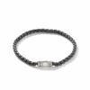 John Hardy Box Chain Bracelet - Dark Silver 4MM - Large