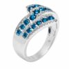 Ring Blue Bayou - Blue Diamonds 0.96 ctw, White Diamonds 0.32 ctw