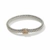 John Hardy Classic Chain Bracelet - Icon Dot in Silver and 18k Gold 6.5MM - Large