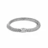 John Hardy Classic Chain Bracelet - Silver 6.5MM with White Diamonds - Medium