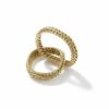 John Hardy Classic Chain Ring - Kami Crossover in 14K Gold 4.5MM - Size 9