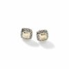 John Hardy Palu Earring - Studs in Silver and Hammered 18K Gold 12MM