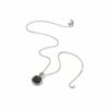 John Hardy Bamboo Necklace - Silver 2MM with Black Sapphire - 18" to 20"