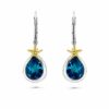 Glow Earring - Reflections Starfish in Silver with 5.0 Cwt. Blue Topaz