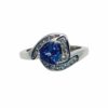 Ring - Trillion 0.77 ctw Tanzanite and 0.41 ctw diamonds in 14K White Gold