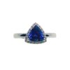 Ring - Trillion 1.48 ctw Tanzanite and 0.11 ctw diamonds in 14K White Gold