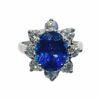 Ring - Oval 3.91 ctw Tanzanite and 0.96 ctw diamonds in 14K White Gold