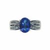 Ring - Oval 2.18 ctw Tanzanite and 0.33 ctw diamonds in 14K White Gold