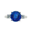 Ring - Round 2.49 ctw Tanzanite and 0.30 ctw diamonds in 14K White Gold