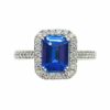 Ring - Emerald Cut 1.81 ctw Tanzanite and 0.41 ctw diamonds in 14K White Gold