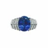 Ring – Oval 4.51 ctw Tanzanite and 1.04 ctw Diamonds in 14K White Gold