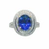 Ring – Oval 2 ctw Tanzanite and 0.78 ctw diamonds in 18K White Gold