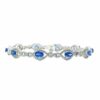 Bracelet –  Oval Twist 4.72 ctw Tanzanite and 1.8 ctw Diamonds in 14K White Gold