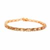 Bracelet – Oval 10.82 ctw Morganite and 0.5 ctw Diamonds in 14K Rose Gold