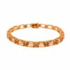 Bracelet – Oval 15.39 ctw Morganite and 0.14 ctw diamonds in 14K Rose Gold