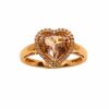 Ring – Heart 1.77 ctw Morganite and 0.11 ctw Diamonds in 14K Rose Gold