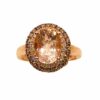 Ring – Oval 2.27 ctw Morganite and 0.57 ctw diamonds in 14K Rose Gold