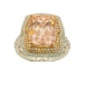 Ring – Emerald 6.14 ctw Morganite and 0.70 ctw diamonds in 14K Rose Gold