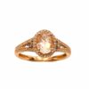 Ring – Oval 1.20 ctw Morganite and 0.24 ctw diamonds in 14K Rose Gold