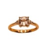 Ring – Square 0.85 ctw Morganite and 0.03 ctw diamonds in 14K Rose Gold