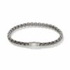 John Hardy Box Chain Bracelet - Dark Silver 4.8MM - Extra Large