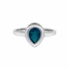 Glow Ring - Caribbi Waters in Silver with 1.9 Cwt. Blue Topaz