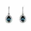 Glow Earring- Caribi Waters in Silver with 2.0 Cwt. Swiss Blue Topaz