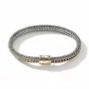 John Hardy Classic Chain Bracelet - Silver and 18K Gold Reversible 7MM - Large