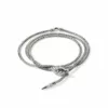 John Hardy Naga Bracelet - Wrap in Silver with Blue Sapphire  2.5MM - Medium