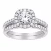 Ring - Bridal Set 1.00 ctw diamonds in 14k white gold